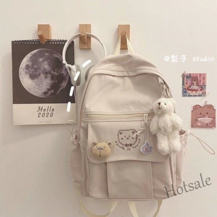hot-sale-c16-tscfashion-harajufeng-schoolbag-female-ins-super-fire-college-style-cute-girl-canvas-bag-korean-ulzzang-soft-girl-backpack