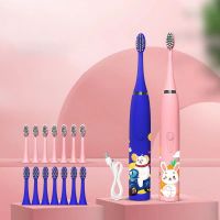 ❖❀ Sonic Electric Toothbrush for Kids Rechargeable USB 4 Modes Smart Timer Teeth Tooth Brush Waterproof Childrens Cartoon Pattern