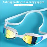 Swimming Goggles Professional with Earplug Nose Clip Plating Optical Silicone Adult in Pool Anti-fog Sports Eyewear Goggles