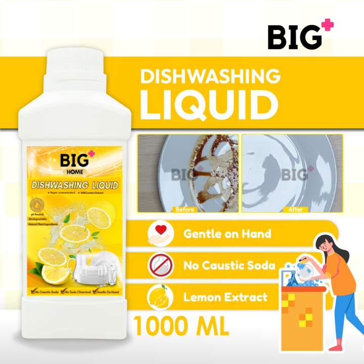 BIG+ Dishwashing Liquid 1000ml Super Gentle to Hand pH Neutral