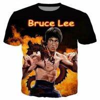 2023 New Bruce Lee T-shirt men summer short sleeve 3D printed T-shirt cool Boys Girls funny tops tees men clothing