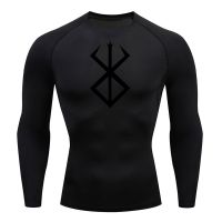 Compression Shirt Mens Running T-Shirt Sun Protection Second Skin Long Sleeve Gym Sweat Sports Top Black Workout Sportswear 4XL