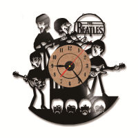 【NEW】【Penghantaran Privasi Tinggi】3D Hollow Vinyl phone Record Wall Clock Beatles Creative Art Modeling Wall Clock Art Wall Clock