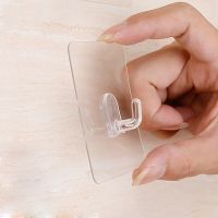 10/20pcs Universal Transparent Strong Hooks Self Adhesive Door Wall Hangers Hooks Strong Sticky Kitchen Bathroom Storage Hangers