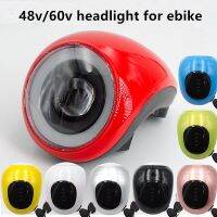 wholesale headlight for lead-acid electric bike with horn/igonition lock/light functions,high brightness len headlight for ebike