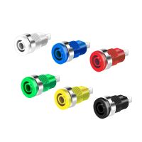 5Pcs 4mm Banana Plugs Female Jack Socket Plug Wire Connector 5 Colors Each 1pcs Multimeter Socket Banana head Female