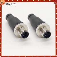 BUSH 2Pcs 12mm ครับ ขั้วต่อตัวผู้ M12 4พิน ขั้วต่อแบบวงกลม Unshiled PG7 ขั้วต่อเซ็นเซอร์ อุปกรณ์สำหรับอุตสาหกรรม