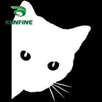 KUNFINE สติกเกอร์แต่งรถหัวแมวสติ๊กเกอร์ไวนิลติดรถยนต์สติ๊กเกอร์ตกแต่งรถยนต์ฟิล์มสติกเกอร์ Diy ชิ้นส่วนปรับแต่ง