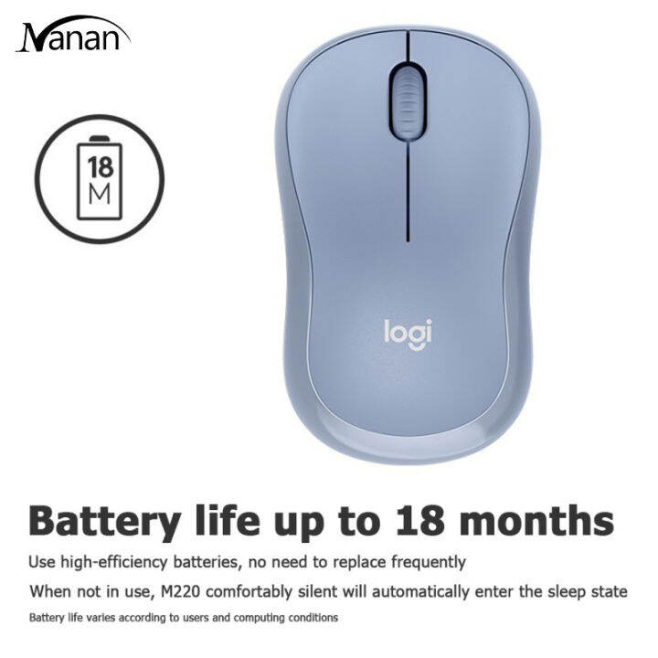 logitech-m221เมาส์ไร้สายเงียบ3ปุ่ม1000dpi-พร้อมพร้อมตัวรับสัญญาณ-usb-เมาส์คอมพิวเตอร์ออปติคัล2-4ghz