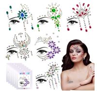 Diamond Glitter Eyes Makeup Tatoo Sticker for Festival PartyMakeup Women Eyeshadow Face Rhinestones Jewelry Eyes Makeup Crystal Stickers