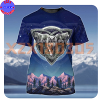 【 xzx180305 】 Personalized Custom Name Short Sleeve 2023 Summer Wolf And Moon Night 3D Full Print t shirt style9