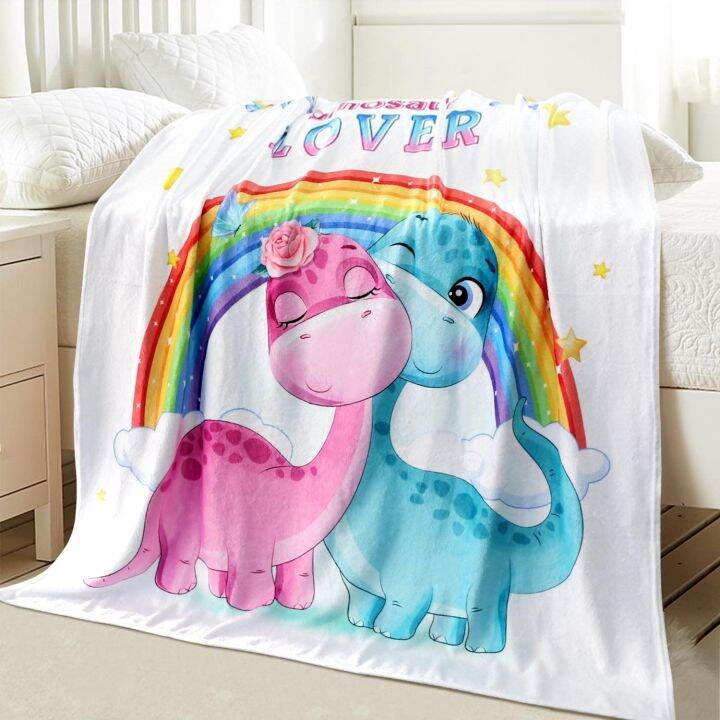 cw-unicorn-riding-ferocious-throw-blanket-and-jurassic-tyrannosaurus-soft-gifts