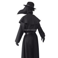 Plague Doctor Cosplay Costume Adult Medieval Hooded Robe Steampunk Bird Beak Mask Halloween Carnival Party Outfits