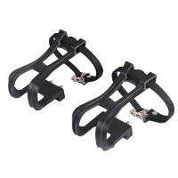 LANG 1 Pair Bicycle Pedal Cycling Bike Toe Clip Pedals with Strap Belts