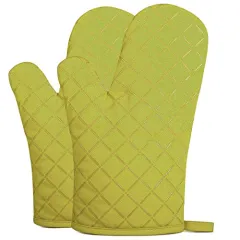 NEOVIVA Kitchen Oven Mitts for Adults, Heat Resistant Cotton Oven Glov