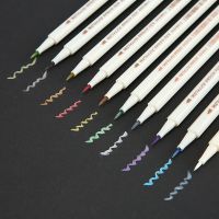 10Pcs Multicolored Markers Pen Scrapbooking Journal Diary Take Notes Student Art Pen Drawing Stationery Office Supplies
