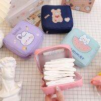 【cw】 Sanitary Napkin Storage Bag Women Tampon Bags Credit Card Holder Pouch Towel Cosmetics Cotton Coin Purse Organizer