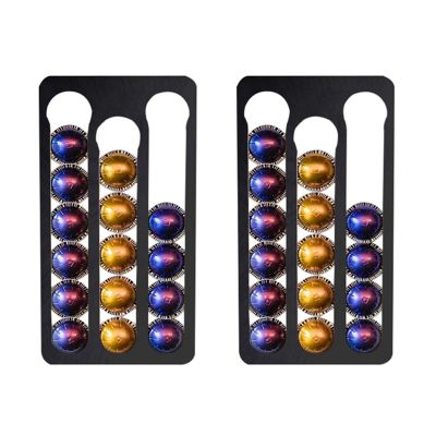 Coffee Pod Holder for Nespresso Vertuo Capsules,Wall-Mounted Storage Rack for Coffee Capsules,Capacity:17