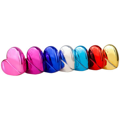 6 Colors 6 Colors 25ml Heart Shaped Glass Perfume Bottles Portable Spray Atomizer Refillable Cosmetics Bottle Small Sample Sub-bottle