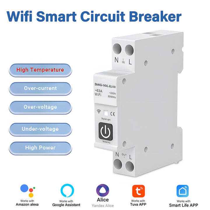 เบรกเกอร์อัจฉริยะ-tuya-wi-fi-1p-63a-เครื่องวัดกำลังไฟฟ้าเครื่องวัดพลังงานราง-din-ไฟบ้านไร้สายอัจฉริยะรีโมทคอนโทรลสวิตช์ป้องกันกระแสไฟฟ้า