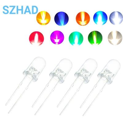 100pcs(10 colors x 10pcs) 3/5mm LED Diode 5 mm 3V Assorted Kit Clear Warm White Green Red Blue UV DIY Light Emitting Diode 20mAElectrical Circuitry Pa
