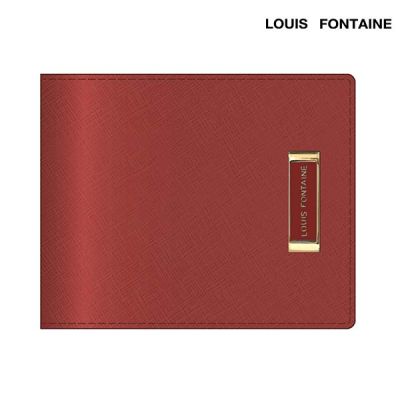 Louis Fontaine กระเป๋าสตางค์พับสั้น มีช่องใส่เหรียญ รุ่น CARINE II - สีแดง ( LFW0063 )