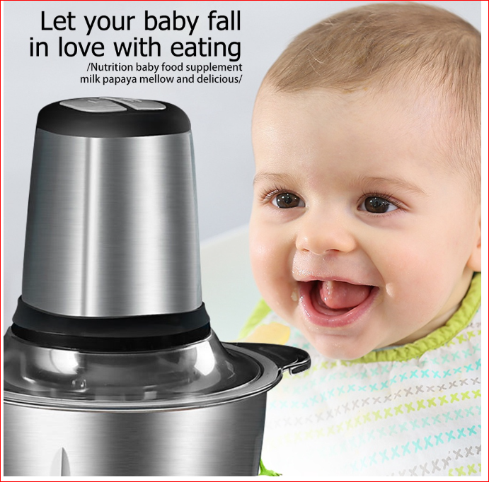 Meat grinder 2L capacity kitchen meat grinder stainless steel