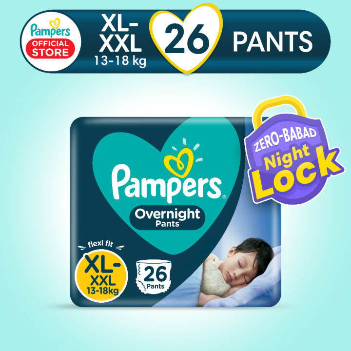 Pampers Overnight Pants Diapers XL 26s x 1 pack (26 pcs) Lazada PH