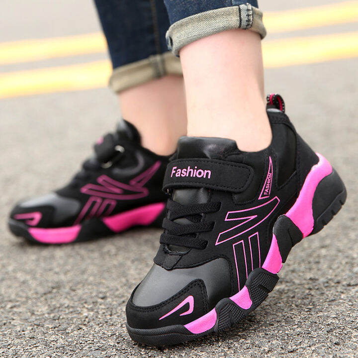 Ready Stock Black Pink Rubber Shoes for Kids Girls Sale Sneakers ...