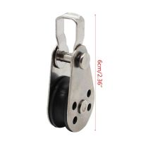 【Big-promotion】 DVX Divisoria Extension mall 5pcs Stainless Steel Pulley Block Hanging Wire Towing Wheel Swivel Lifting Rope for Crane Marine Sailing Yacht Ship C7AC