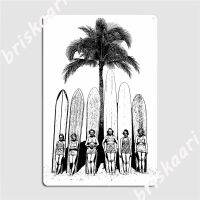 Vintage Surf สาวโปสเตอร์แผ่นโลหะคลับผับโรงรถ Custom เครื่องตกแต่งฝาผนังโปสเตอร์ดีบุก  （Stock size: 20cm * 30cm）