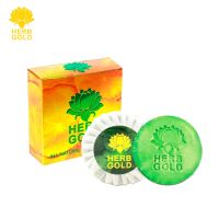 ▶️ผิวหน้า▶️Herb Gold Soap สบู่โกลด์สบู่ตัว/หน้า ทำความสะอาดผิว (50g.) [ ลดราคา ]