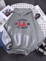 California 1986 Los Angeles Women Hoodie Creativity Full Sleeve Sportswear Hooded Pocket Sweatshirts Aesthetic Simple Tracksuit Size Xxs-4Xl