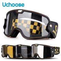 ✑ SOMAN Retro Goggle Men Women Motorcycle Outdoor Riding Motocross Off Road Downhill Four Season Powersports Riding Goggles