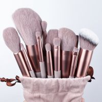 13PCS Makeup Brushes Set Eye Shadow Foundation Women Cosmetic Brush Eyeshadow Blush Powder Blending Beauty Soft Makeup Tool Printing Stamping