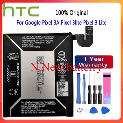100% Original HTC แบตเตอรี่ G020E-B สำหรับ Google Pixel 3A Pixel 3 Lite Pixel 3 Lite โทรศัพท์มือถือสมาร์ทโฟนแบตเตอรี่ + เครื่องมือฟรี