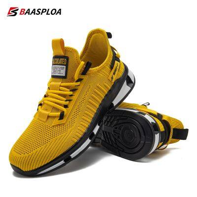 Baasploa Lightweight Running Shoes For Men 2023 Casual Mens Designer Mesh Sneakers Lace-Up Male Outdoor Sports Walking Shoe