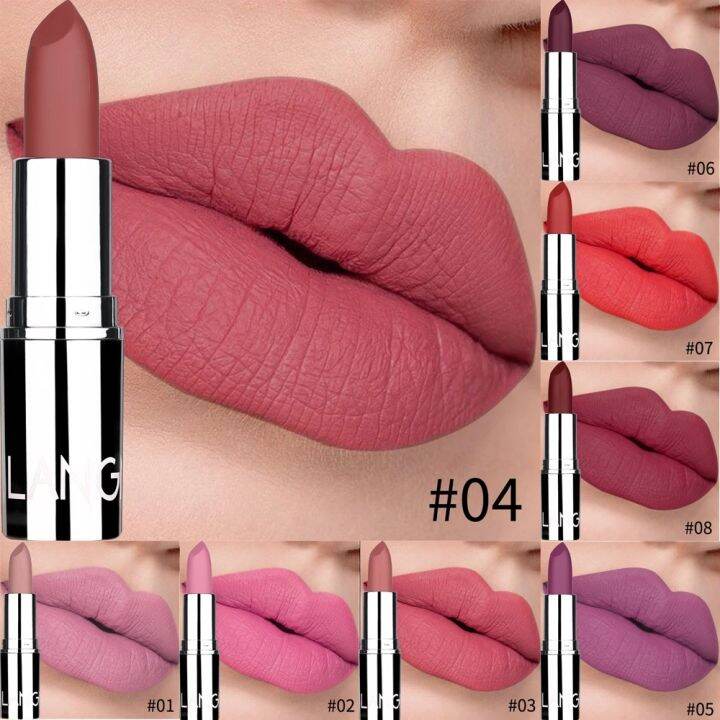 Lipstik Velvet Awet Tahan Air 8 Warna Lipstik Matte Tahan Lama Mudah