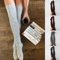 【Sock shop】 Mulheres Cabo De Malha Extra Longo Boot Socking Sobre O Joelho Coxa Meninas Altas Quente Estoque Outono E Inverno Senhoras Moda Meias De Malha