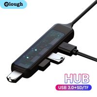 Elough 4 In 1 USB HUB 4พอร์ต USB 3.0 2.0พร้อม Tfsd USB Type C ถึง USB 3.0 HUB Splitter สำหรับ PC Xiaomi Type-C Extender Hub