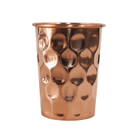 NATURAL EFE | DIAMOND COPPER WATER GLASS | แก้วน้ำทองแดง ลายไดมอนด์ 300 ML