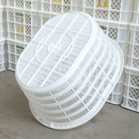 [COD] Thickened plastic basket oval turnover waist large watermelon aquatic transport box shrimp egg-shaped