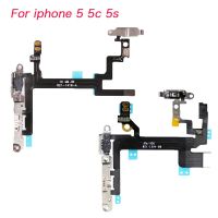 สำหรับ Iphone 5 5c 5S ปุ่มเปิด/ปิดระดับเสียงไมโครโฟนเงียบโมดูลไฟแฟลช Led ที่ค้ำสายเคเบิลยืดหยุ่นกับ