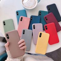 เคสโทรศัพท์มือถือ ซิลิโคนนิ่ม สีพื้น มีหลายสี สําหรับ Xiaomi Redmi 9A 9 QC7310908