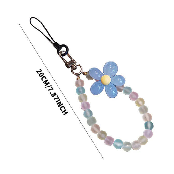 fashionable-phone-strap-anti-loss-phone-strap-small-fresh-colored-flower-strap-candy-color-wrist-strap-beaded-bracelet-phone-strap