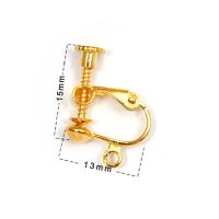 10piecesLot 13mm Round Head Screw Ear Clip ต่างหูหนีบ Handmade Clip On Earrings Parts แป้นต่างหูหนีบ ไม่ต้องเจาะ JF51