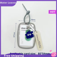 Water Leaves ที่ใส่บัตรรูปวงรีโปร่งใสน่ารักสไตล์ INS ที่ใส่บัตรรูปถ่ายไอดอลป้องกันแสดงภาพถ่ายที่ใส่ป้องกันโฟโต้การ์ดเครื่องเขียนน่ารัก