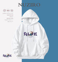 MODE Korea ทรงหลวมพิมพ์ลายน่ารักสำหรับผู้หญิง NUZIRO เสื้อฮู้ดคู่รัก