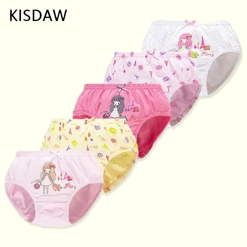 tzthd5Pcs/Lot Soft Cotton Children Underwear Princess Journey Cartoon Girls  Panties Breathable Kids Triangle Shorts Sweatproof Briefs