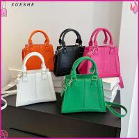 XUESHE หนังพียู กระเป๋าสะพายไหล่แบบสั้น สีทึบทึบ กระเป๋าแมสเซนเจอร์ มีสไตล์ สลิงกระเป๋าถุง ผู้หญิงผู้หญิงผู้หญิง